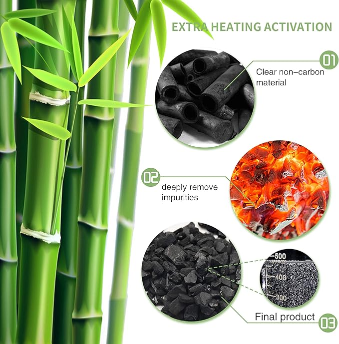 6 Pack Bamboo Charcoal Air Purifying Bag, Activated Charcoal Bags Odor Absorber - Image 3