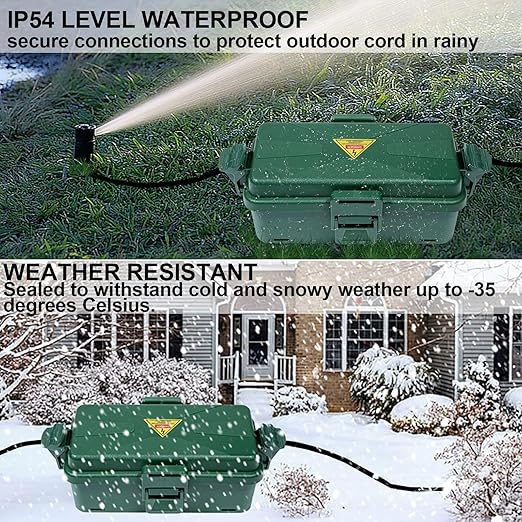 Outdoor Electrical Box Waterproof IP54-rated Outdoor Outlet Box Black Outdoor - Image 5