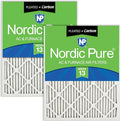 Nordic Pure 12x12x1 Pleated Pleated MERV 13 Plus Carbon Air Filters 2 Pack | by NordicPure