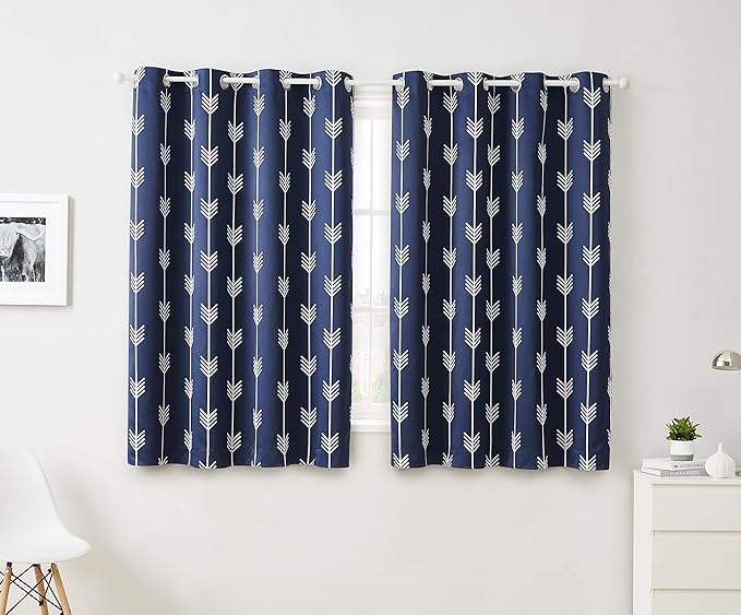 HLC.ME Arrow Printed Blackout Room Darkening Thermal Grommet Window Curtain by HomeLinenCollections