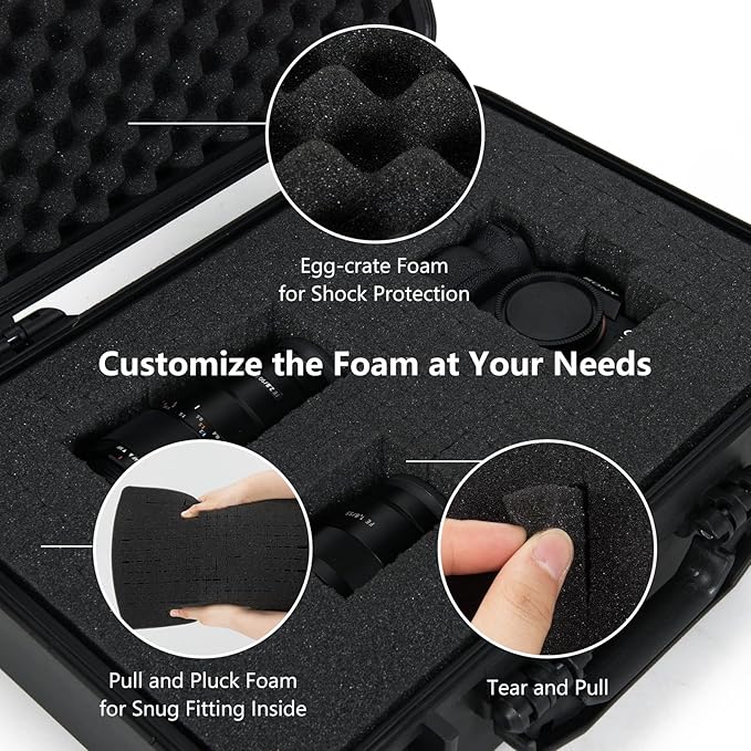COSTWAY Waterproof Hard Case, 18.5-Inch Multi-Purpose Small Camera Dry Box - Image 8