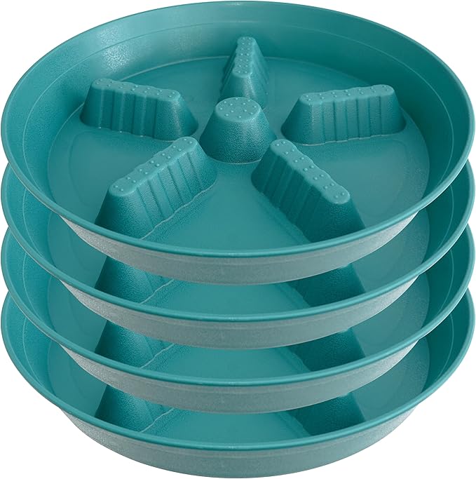 4 Pack Plant Saucer 14 inch, Plastic Plant Saucers by Unknown