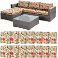 14Pcs Stretch Patio Cushion Cover, Floral Couch & Sofa Slipcovers by CALBODE