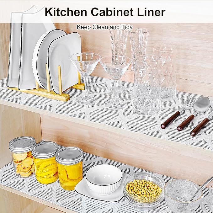 Drawer and Shelf Liner for Kitchen Cabinet, Non-Adhesive Cabinet Liner 24in x - Image 5