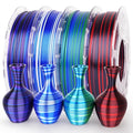 AMOLEN Silk PLA 3D Printer Filament Bundle, Shiny Fast Color Change 3D Printing by AMOLEN