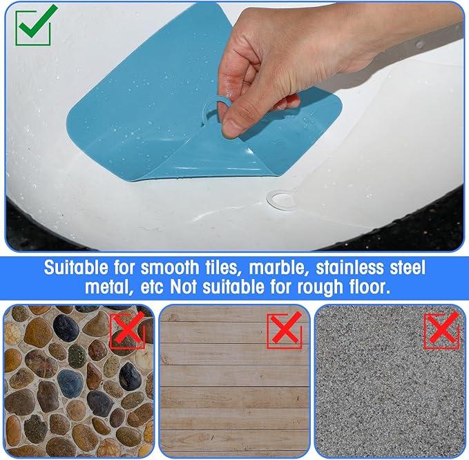 Yinkin 6 Pcs Drain Covers to Keep Bugs Out Silicone Shower Floor Tub Stoppers - Image 4