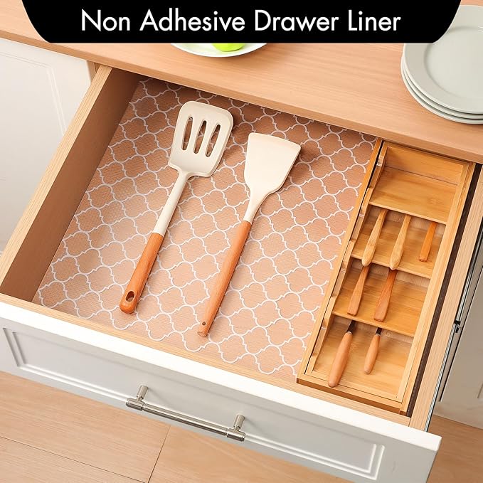 Cooyes Shelf Liner for Kitchen Cabinets – Non-Adhesive Waterproof EVA Liner for - Image 2