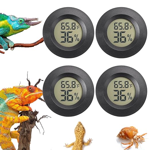 Reptile Thermometer and Humidity Gauge Digtal Terrarium Thermometer Circular by SerundoAuto