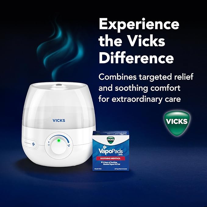 Vicks Mini Filter Free Cool Mist Humidifier, Small Room – Variable Mist Control - Image 7