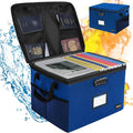 DEEGO File Box with Lock, Fireproof Document Box Organizer by DEEGO