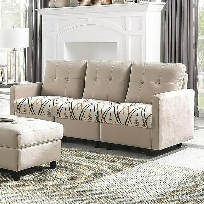 Fuloon Sofa Cushion Covers, Stretch Printed Seat Cushion Cover Couch Seat - Image 9