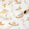 RAY STAR Shelf Liner, Non Adhesive Golden Leaves Floral Kitchen Cabinet Liner by RAYSTAR