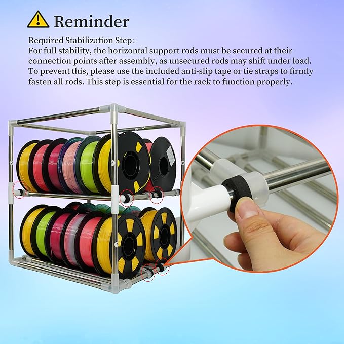 3D Printer Filament Storage Box Large, 2 Tiers Dual-Row Metal Filament Storage - Image 7