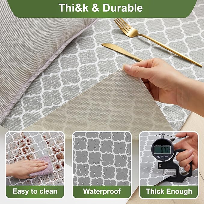 Moriah Shelf Liner Non Adhesive, Kitchen Drawer Liner Non Slip Waterproof - Image 4