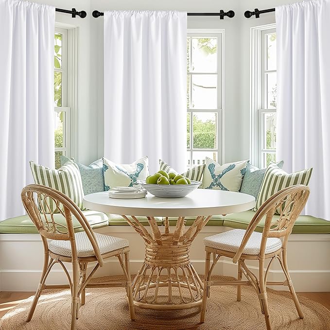 NICETOWN Bedroom 100% Blackout Curtains, 2 Panels, 34 by 72, Snow White - Image 4