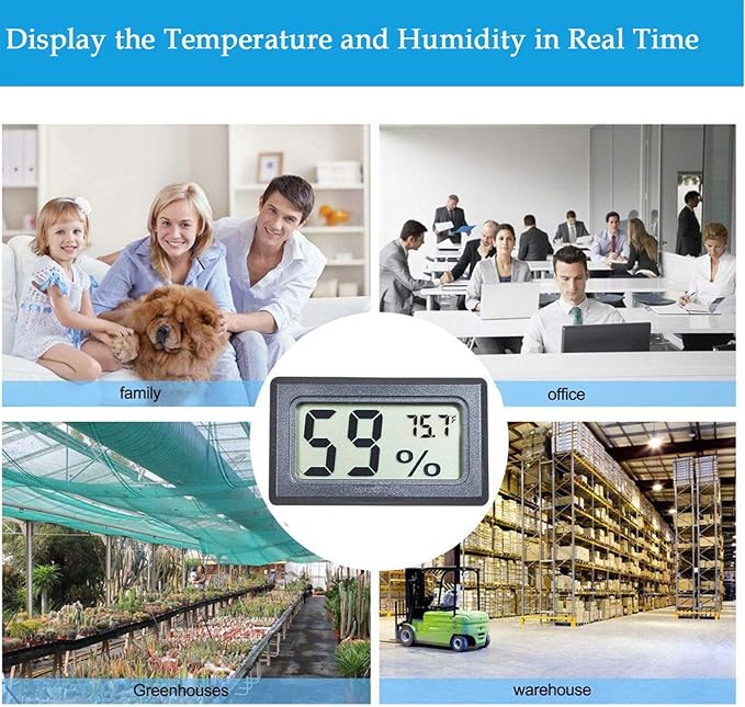 4-Pack Mini Digital Temperature Humidity Meters Gauge Indoor Thermometer - Image 6