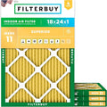 Filterbuy 18x24x1 Air Filter MERV 11 Superior Pet & Allergy Defense, by Filterbuy
