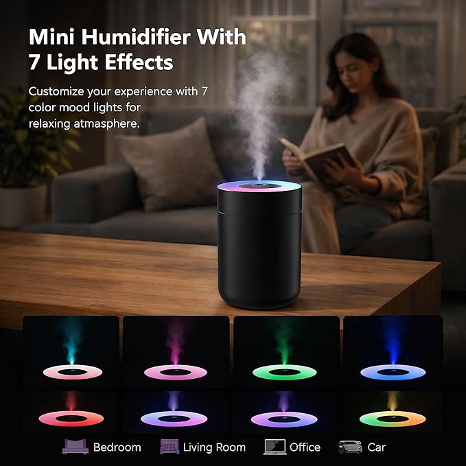 230ML Humidifier for Bedroom, Air Humidifier for Home, Plant Humidifiers Indoor - Image 3
