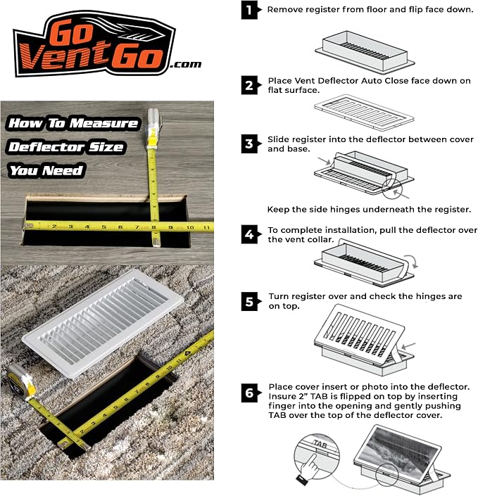 2 Pack GoVentGo Vent Deflector for Floor Registers - Image 3