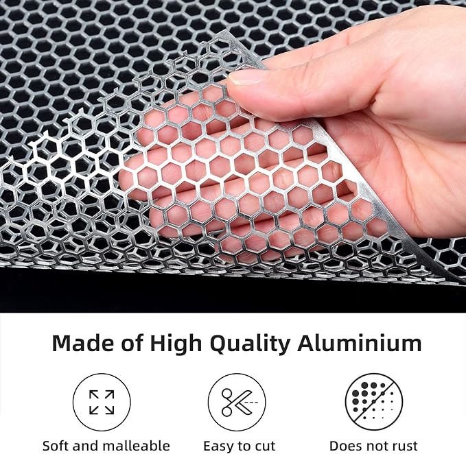 AggAuto 47x16 inches Car Pickup Truck Grill Mesh Spoiler Bumper Vent Aluminum - Image 3