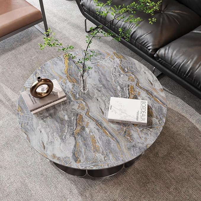 CRE8TIVE 24"x118" Gold Grey Marble Contact Paper Peel and Stick Countertops - Image 7