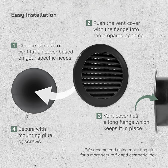 Vent Systems 4'' Inch Black Soffit Vent Cover - Image 4