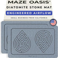 Stone Bath Mat Set – Diatomaceous Earth Mats by MAZEOASIS