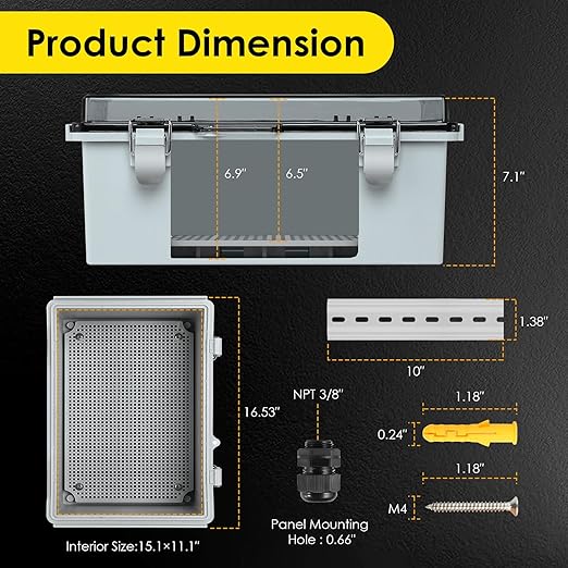 Waterproof Electrical Junction Box, IP67 ABS Plastic Junction Box Enclosure - Image 3
