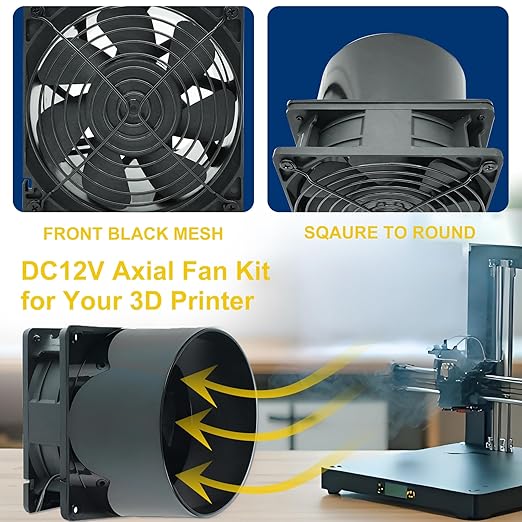 5in Air Exhaust Fan Fume Extractor, 6000RPM 210CFM DC12V Fan w/ 6.5ft Hose - Image 4