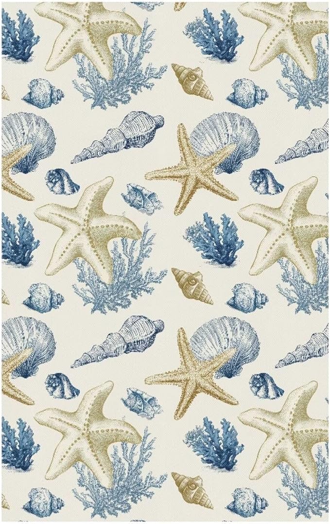 Beach Starfish Seashell Cover for Recliner Non-Slip Peach Flower Furniture - Image 6