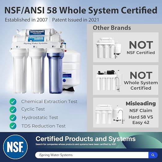 iSpring RCC7-BN NSF Certified, High Capacity Under Sink 5-Stage Reverse Osmosis - Image 4