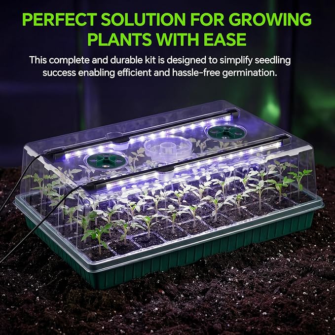 2 Pcks Seed Starter Tray 120 Cells Seed Starter Kit - Image 2