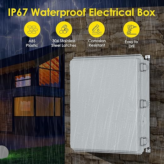 Waterproof Electrical Junction Box Outdoor, IP67 Plastic Weatherproof - Image 2