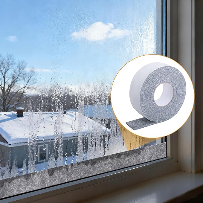 moonoom 2 Roll 16.4 Ft x 2'' Window Condensation Absorber Strip, Thick Window - Image 7