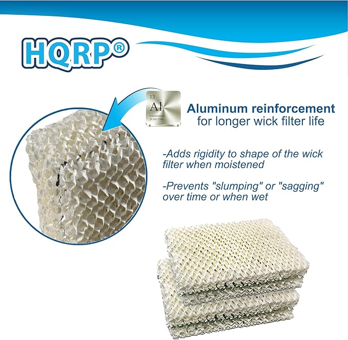 HQRP 4 pcs Wick Filters for Kenmore 14911 32-14911 Emerson Essick Air HDC12 - Image 3