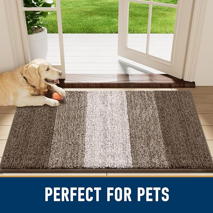 Smiry Dog Door Mat for Muddy Paws, Absorbs Moisture and Dirt, Low-Profile - Image 7