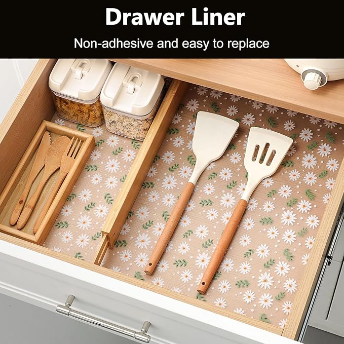 INNOLITES Shelf Liner for Cabinets, 17.7" x 197" Non-Adhesive for Kitchen - Image 2