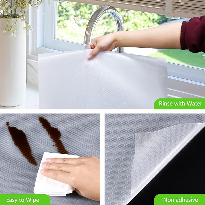 Shelf Liners for Kitchen Cabinet Refrigerator Liners Waterproof Kitchen - Image 3