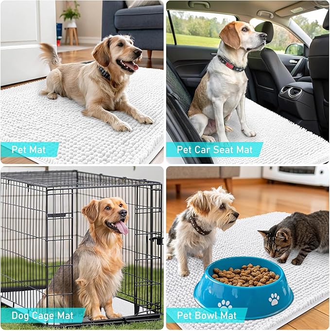 OLANLY Dog Door Mat for Muddy Paws 48x30, Absorbs Moisture and Dirt, Absorbent - Image 7