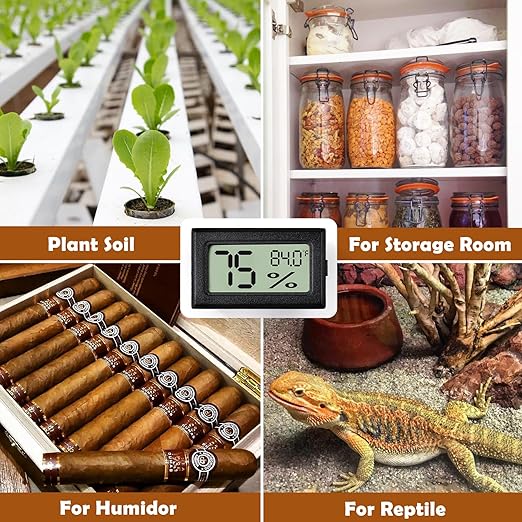 Reptile Thermometer and Humidity Gauge, Bearded Dragon Tank Accessories - Image 7