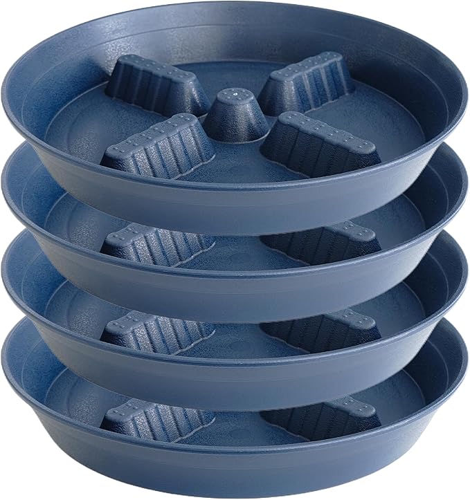 4 Pack Plant Saucer 10 inch, 8 12 14 17 inch, Plant Stand Plastic Plant Saucers by Unknown