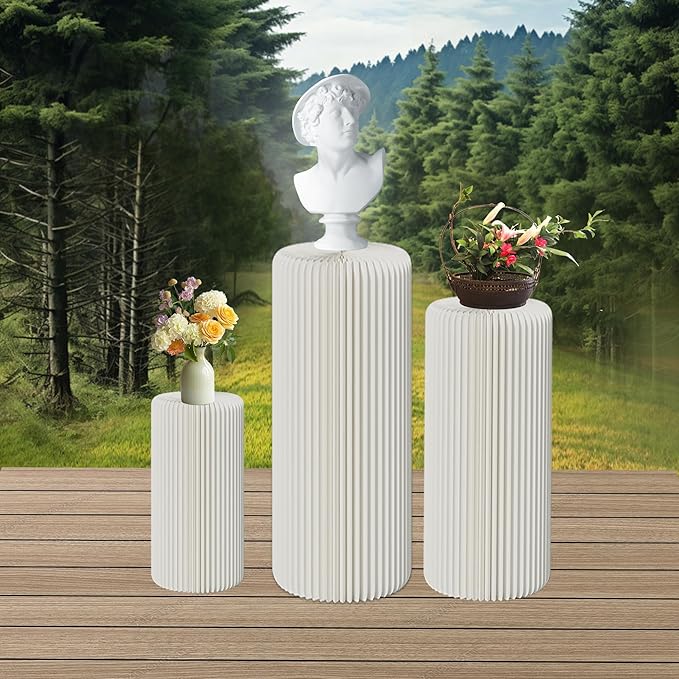 Cylinder Stands for Party Roman Pillar Stand Flower Cake Pedestal Stands for - Image 9