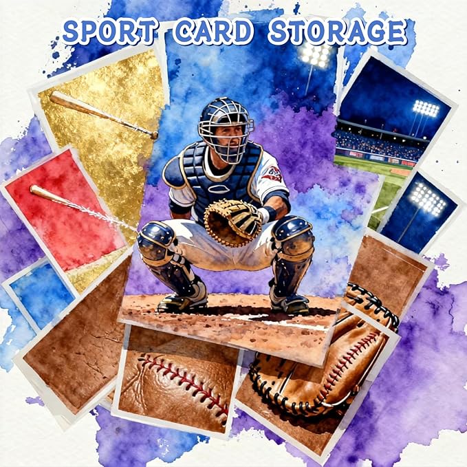 EXYGLO Trading Card Storage Box 25 Pack 340 Count 20pt, 7.1x3.8x2.9 Inch White - Image 7