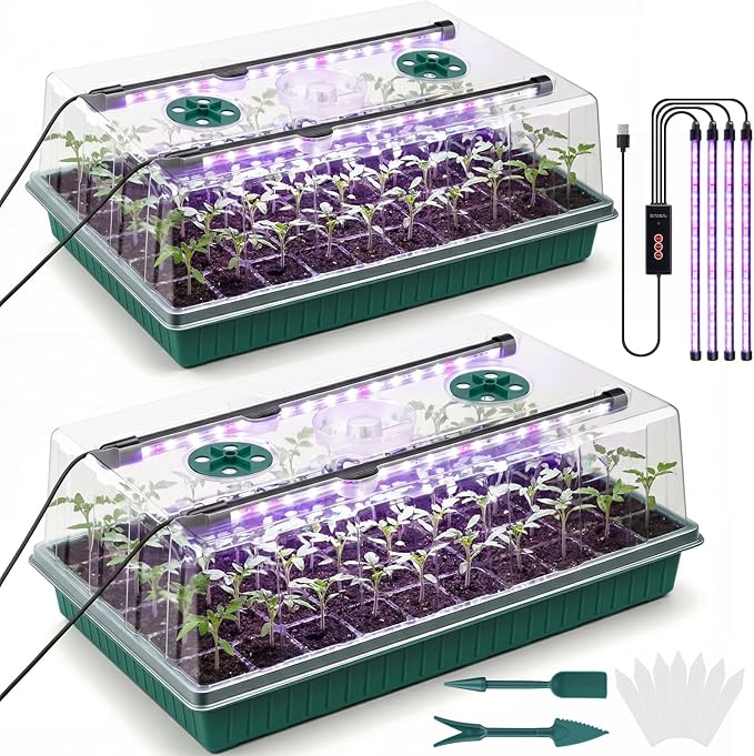2 Pcks Seed Starter Tray 120 Cells Seed Starter Kit by Unknown