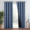 NICETOWN Complete 100% Blackout Curtain Set, Thermal Insulated & Energy by NICETOWN
