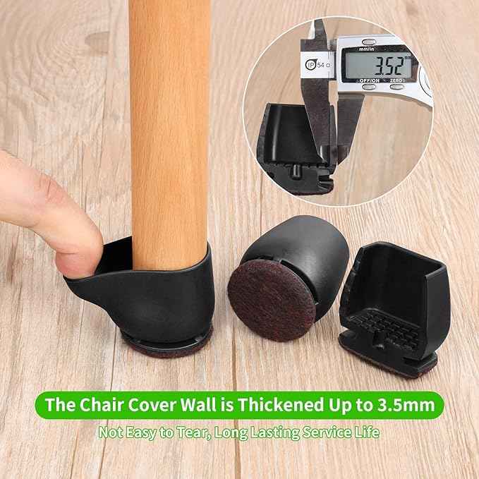 16PCS Small Chair Leg Floor Protectors, Metal Chair Leg Caps Covers Silicone - Image 5