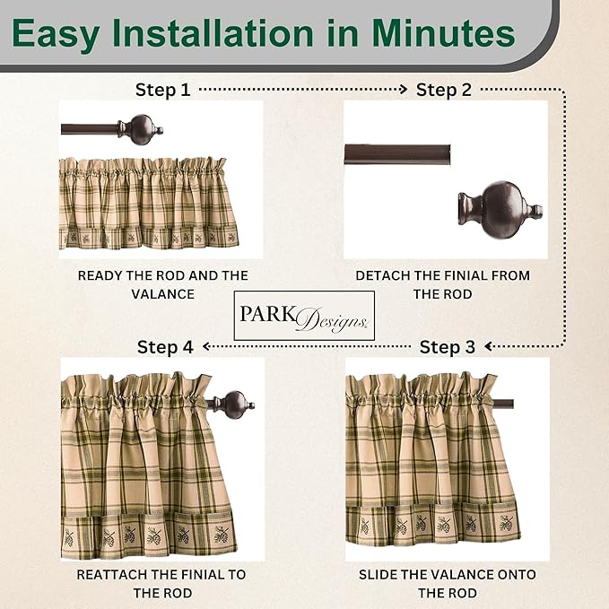 Park Designs Farmhouse Kitchen Valances - Image 4