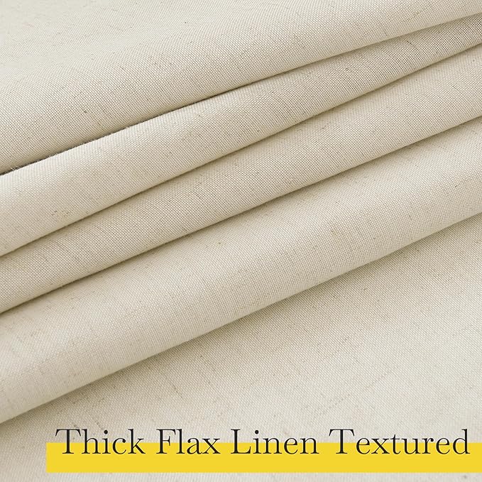NICETOWN 100% Blackout Linen Curtains 63 inches Long, Bronze Grommet Thick Faux - Image 5