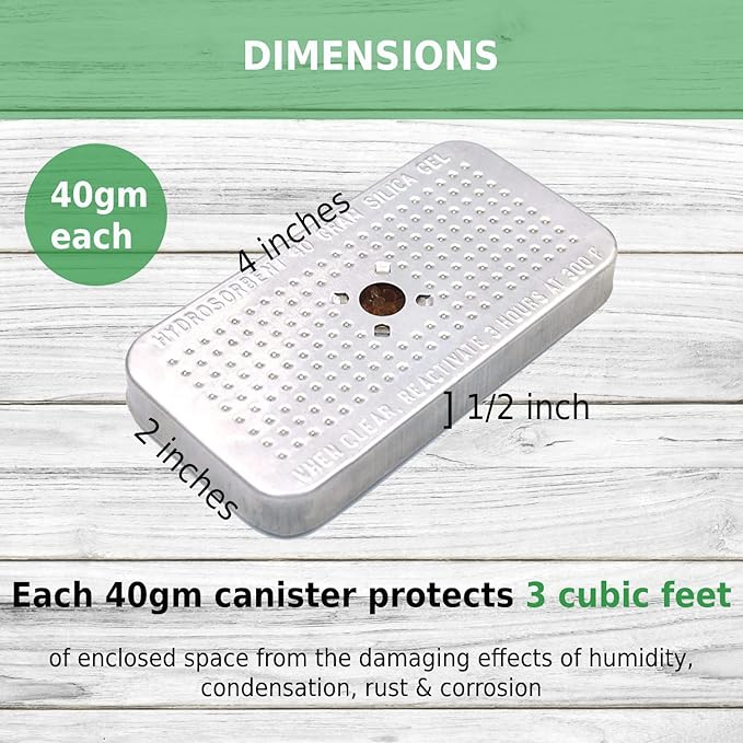 HYDROSORBENT OSG-40 5 Pack x 40 Gram Canisters. - Image 3