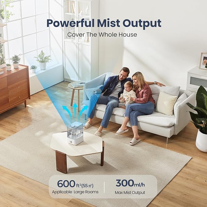Humidifiers for Bedroom Large Room, Top Fill 6.5L Cool Mist Humidifier - Image 2